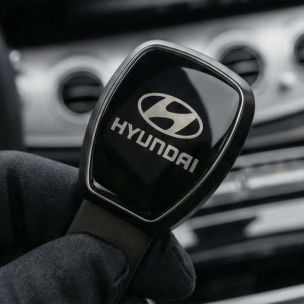 Luxury Gunmetal Finish VIP Seat Belt Alarm Stopper - Pack of 2 - ALRM_STOPPER_HYUNDAI