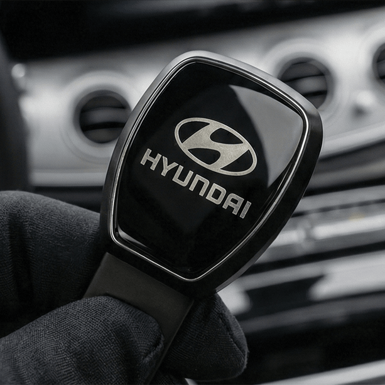 Luxury Gunmetal Finish VIP Seat Belt Alarm Stopper - Pack of 2 - ALRM_STOPPER_HYUNDAI