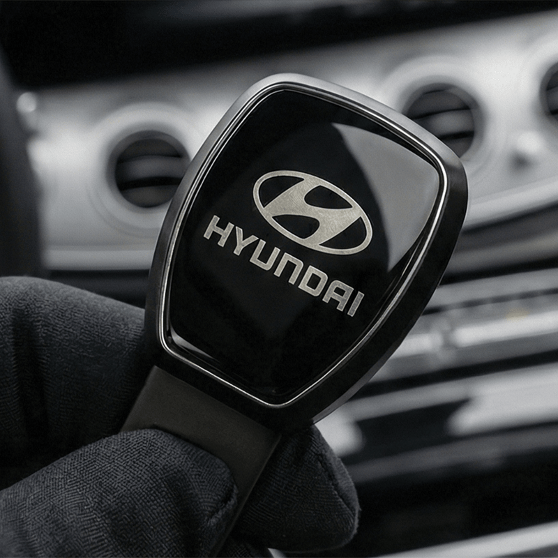 Luxury Gunmetal Finish VIP Seat Belt Alarm Stopper - Pack of 2 - ALRM_STOPPER_HYUNDAI