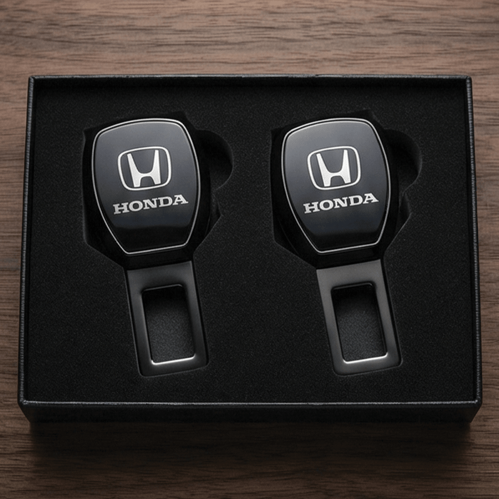 Luxury Gunmetal Finish VIP Seat Belt Alarm Stopper - Pack of 2 - ALRM_STOPPER_HONDA