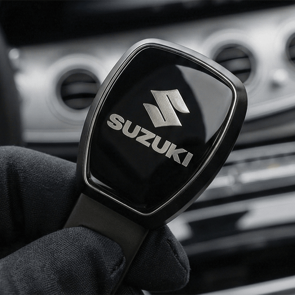 Luxury Gunmetal Finish VIP Seat Belt Alarm Stopper - Pack of 2 - ALRM_STOPPER_SUZUKI