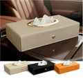 Luxury Leather Finish Tissue Box -TISSUE_BOX_BEIGE