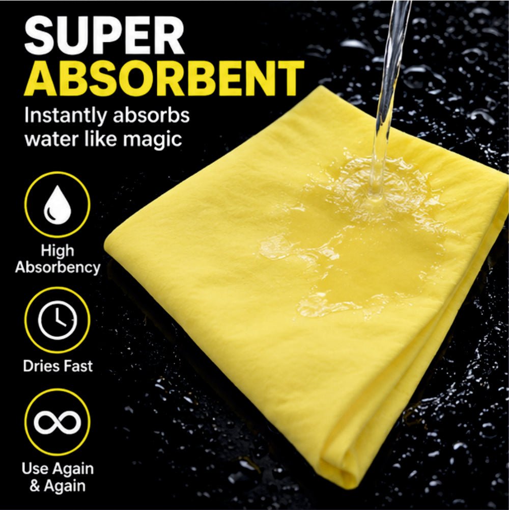 Magic Super Absorbent Cleaning Towel | Reusable Car & Home Drying Cloth [42x30cm] -MAGIC_TOWEL