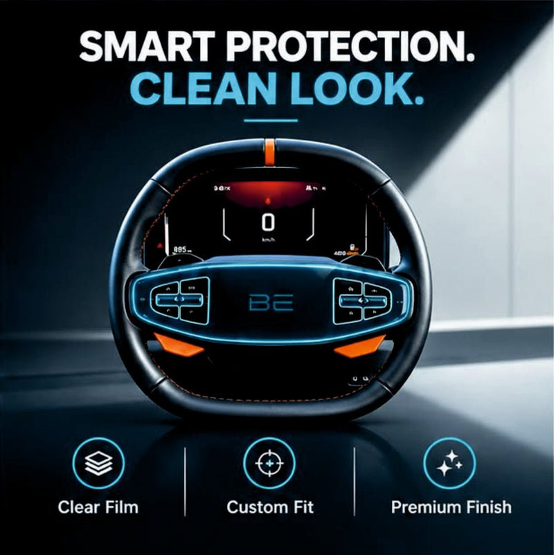 Mahindra BE-6 Steering Wheel Precut PPF Film -SP_BE6_DUAL_STR_PPF