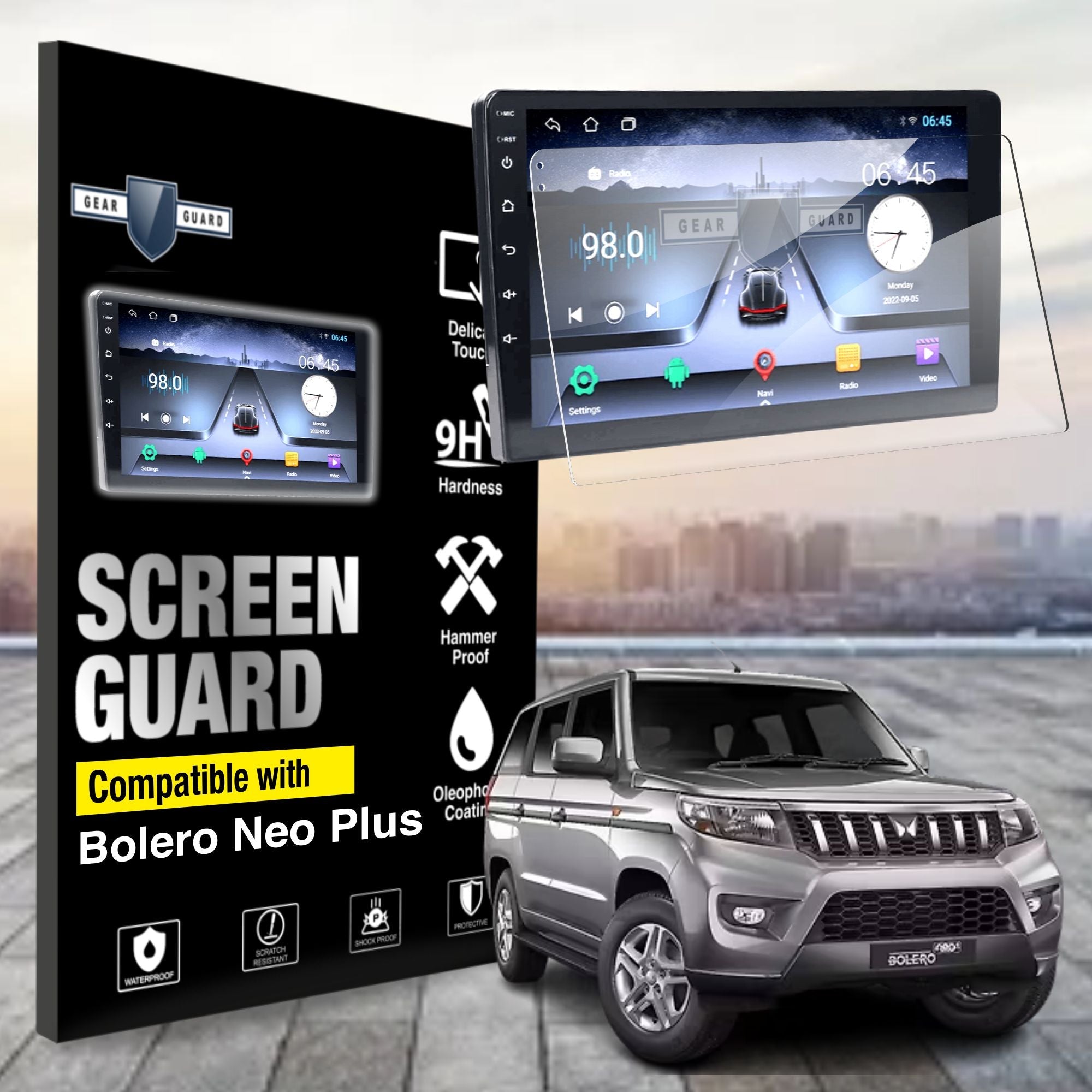 Mahindra Bolero Neo Plus Accessories | 9 Inch Infotainment System Screen Guard [2025 - 2026] - M9C_BOLERONEON_PLUS