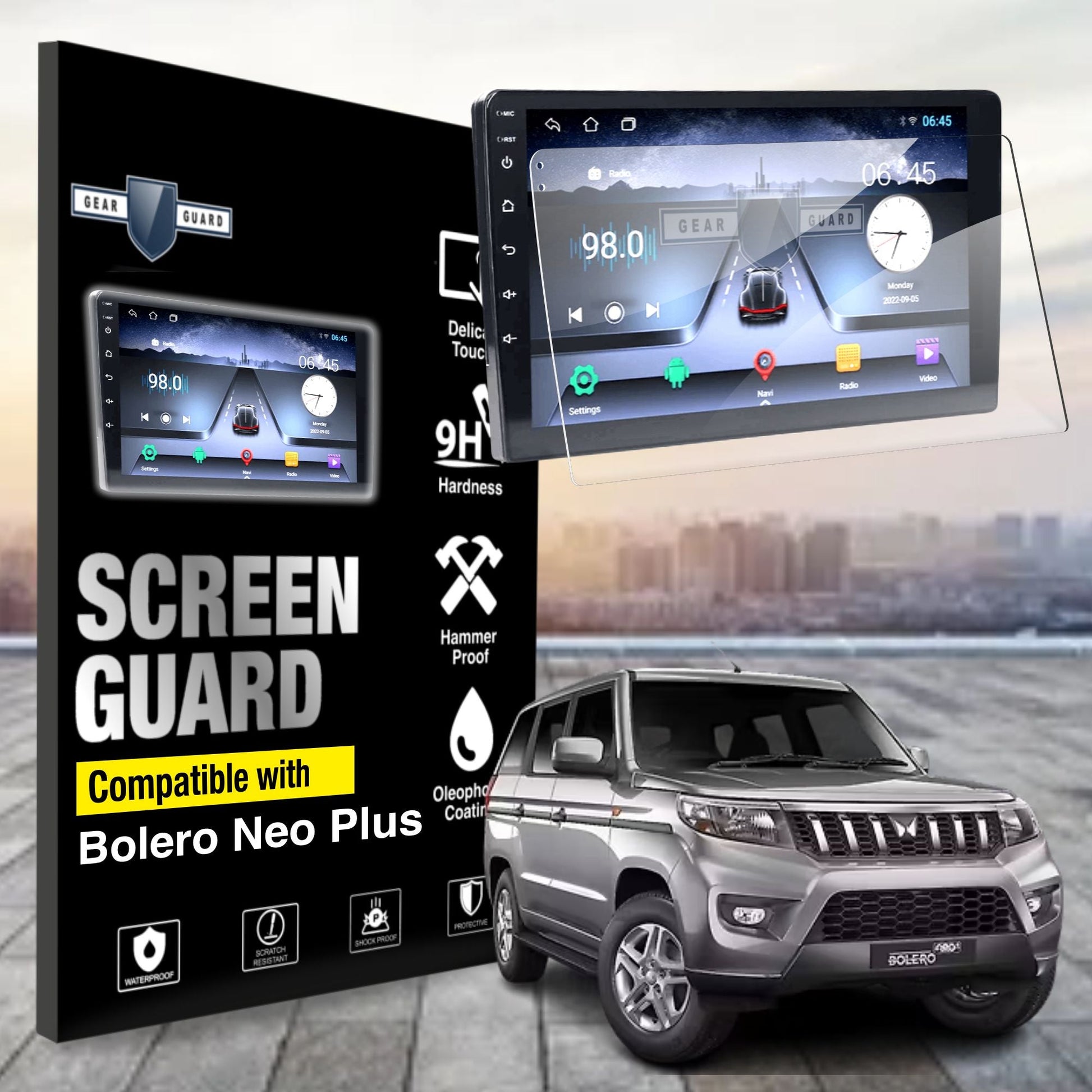 Mahindra Bolero Neo Plus Accessories | 9 Inch Infotainment System Screen Guard [2025 - 2026] - M9C_BOLERONEON_PLUS