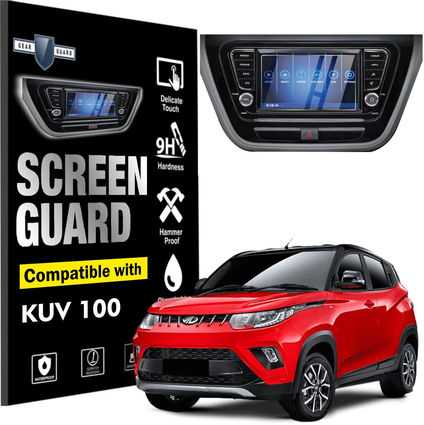 Mahindra KUV 100 Accessories Touch Screen Guard - KUV_100