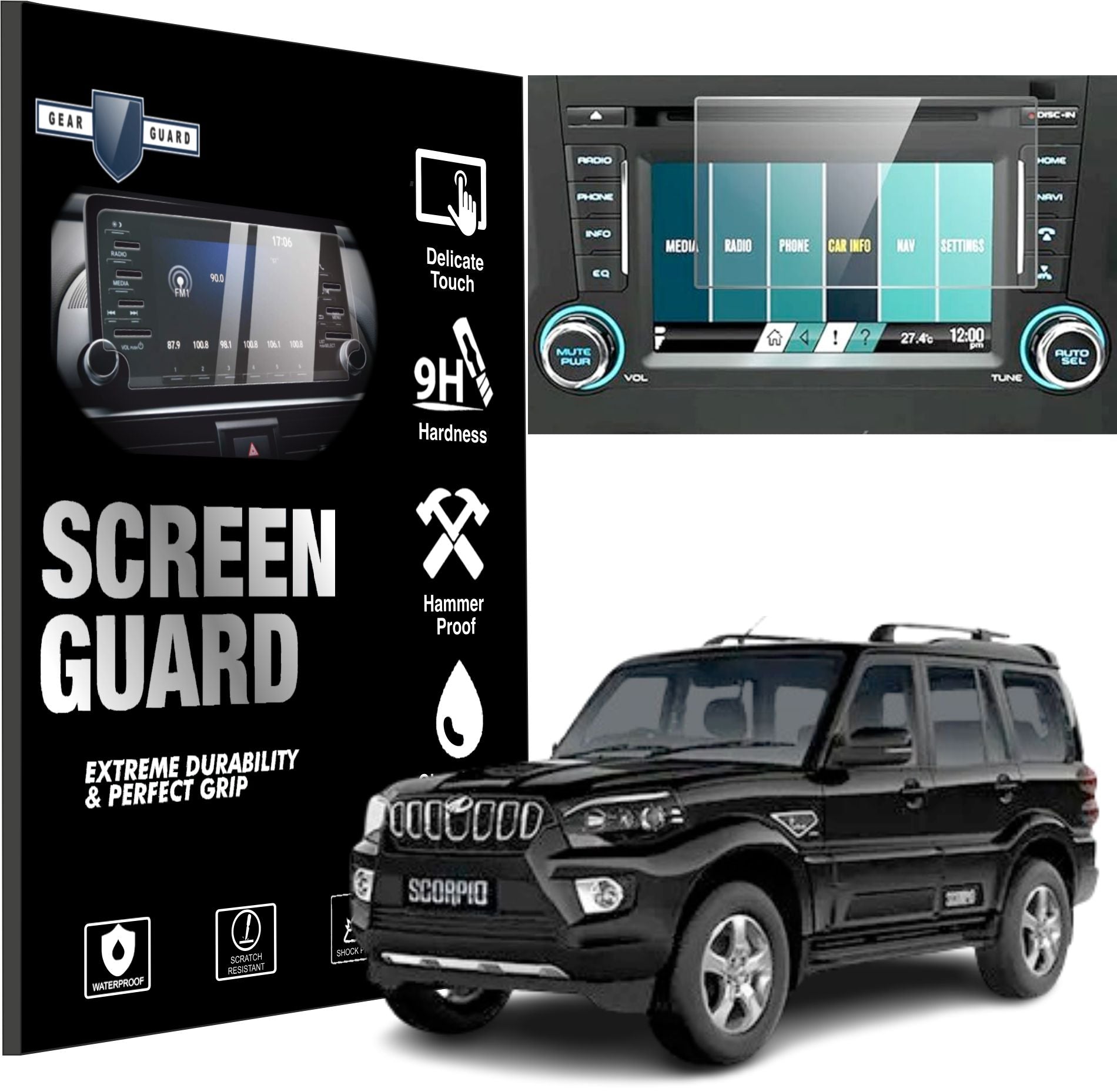 Mahindra Scorpio Accessories Touch Screen Guard -SCORPIO