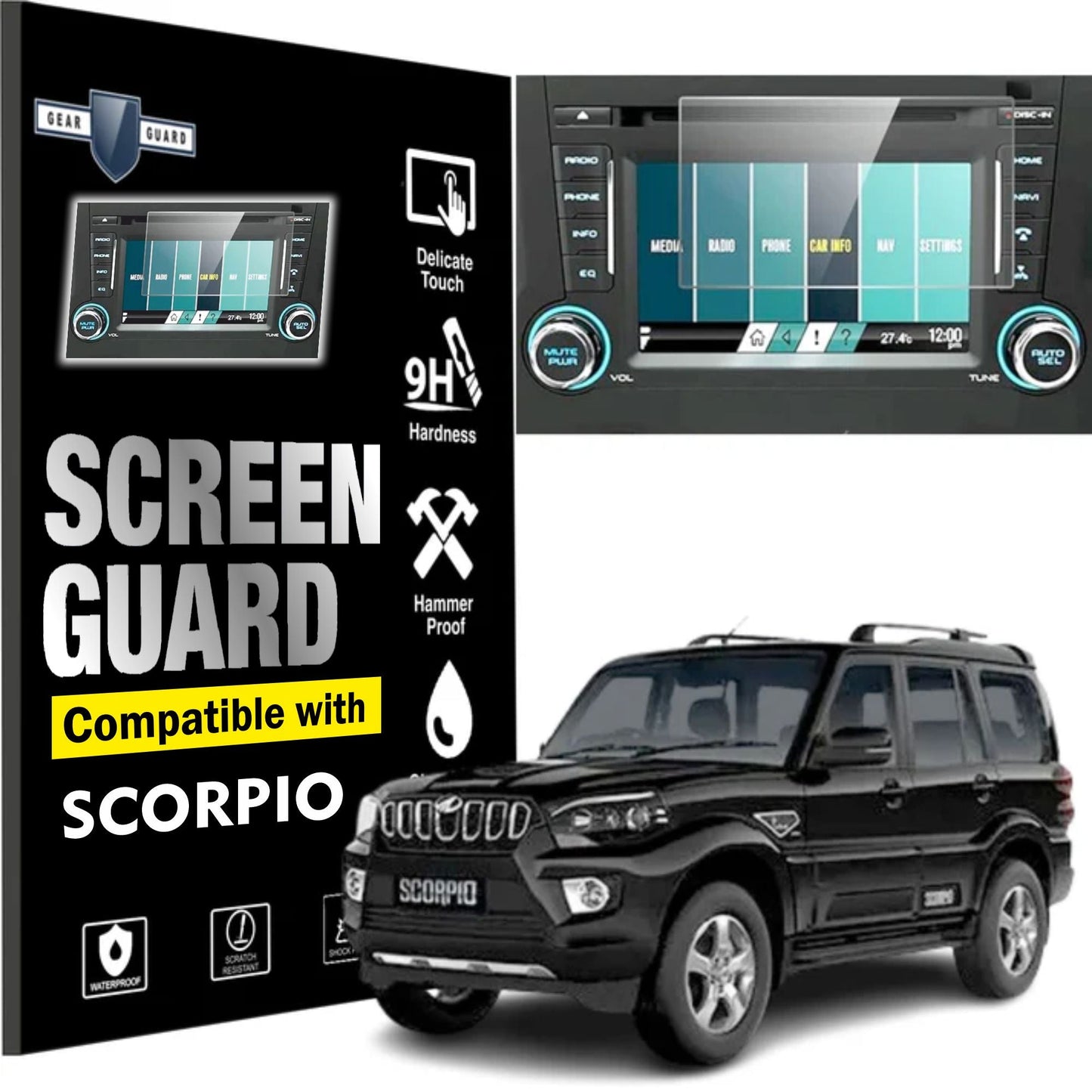 Mahindra Scorpio Accessories Touch Screen Guard - SCORPIO - 1