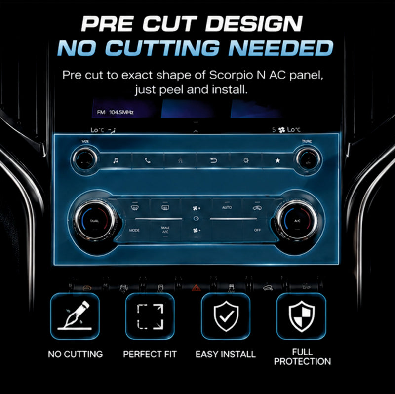 Mahindra Scorpio N AC Panel Precut PPF Guard -SCORPIO_N_AC_PPF