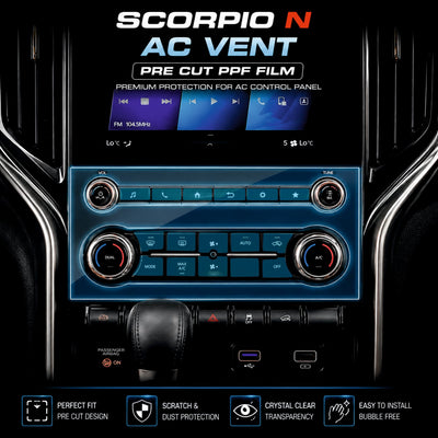 Mahindra Scorpio N AC Panel Precut PPF Guard -SCORPIO_N_AC_PPF