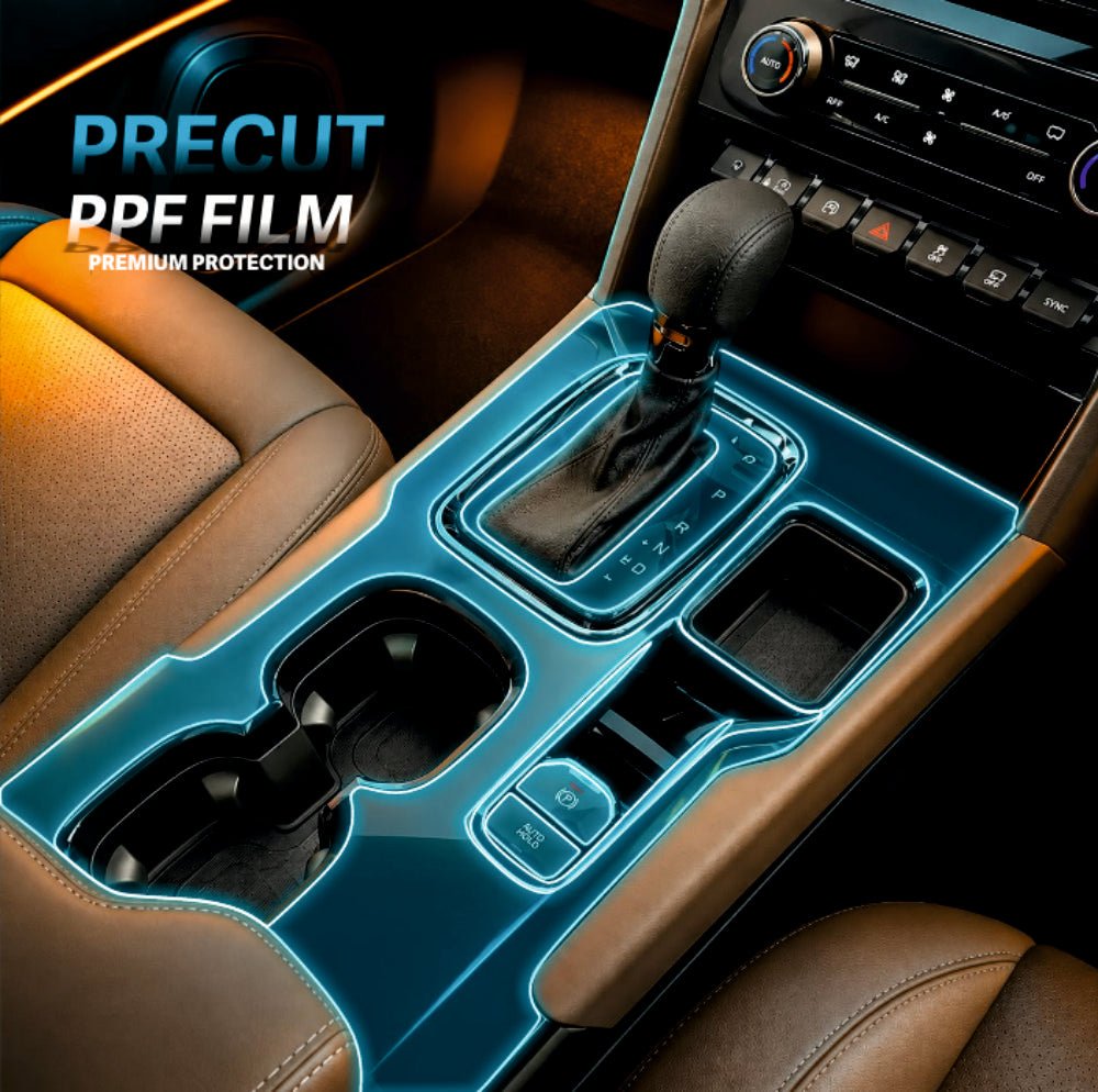 Mahindra Scorpio N EPB Gear Panel Interior Precut PPF Guard (2026) -SP_SCORPION_EPB_GEAR_PPF