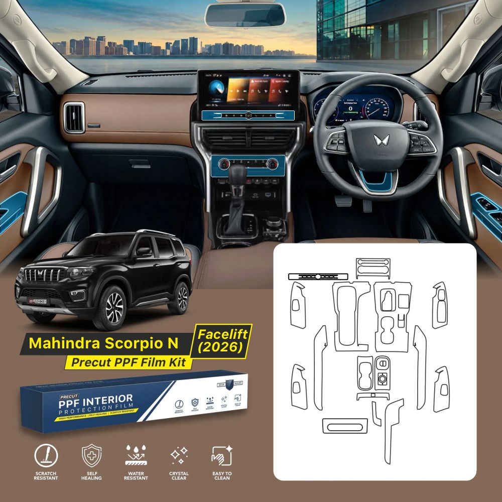 Mahindra Scorpio N Facelift Full Precut PPF Film Kit [2026] -SCORPIO_N_FACE_KIT_PPF