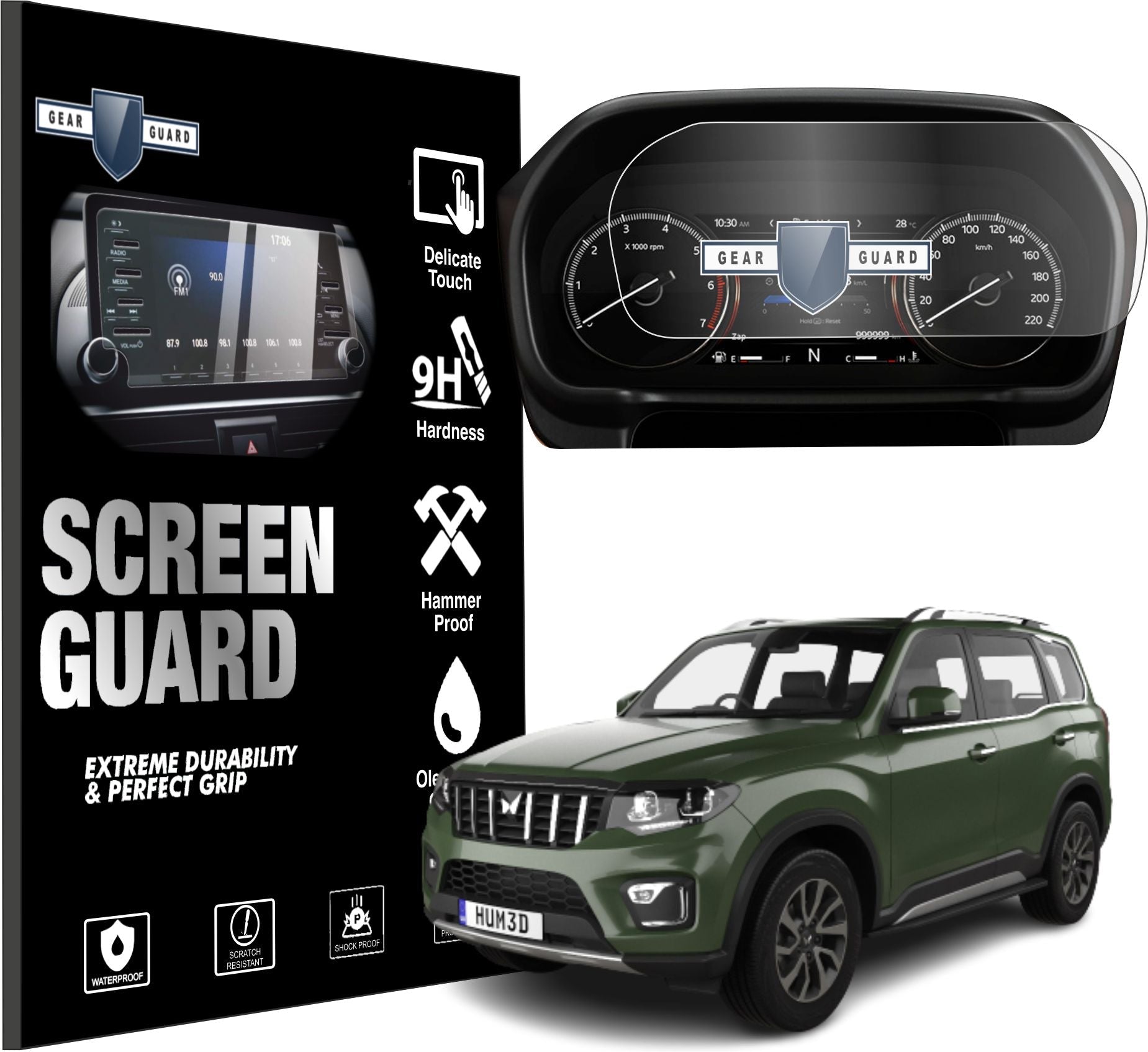Mahindra Scorpio N Instrument Cluster | MID Screen Guard [2022 - 2025] - S8C_SCOR_N_MID