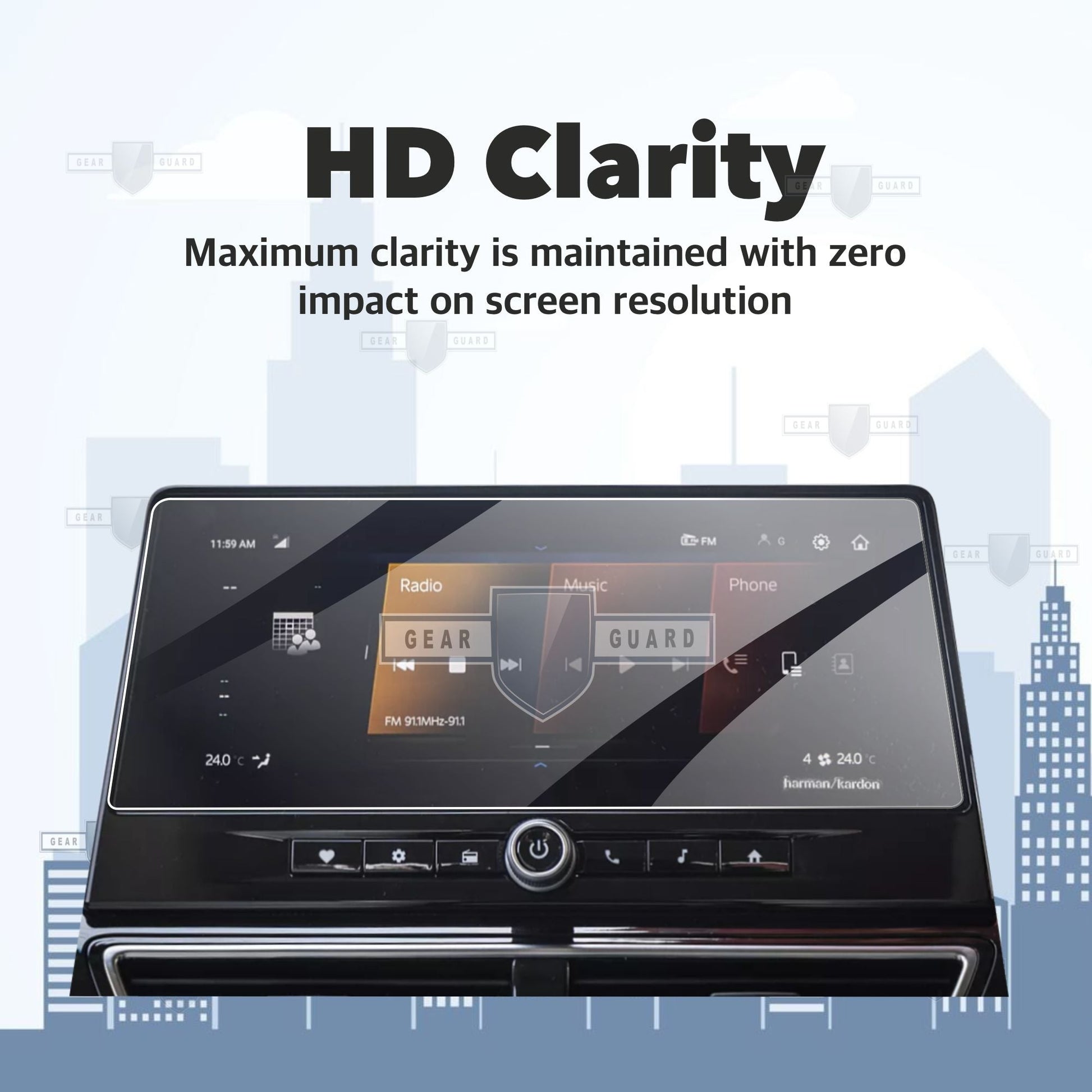 Mahindra Thar Facelift LXT Infotainment System Touch Screen Guard [2025 - 2026] - M10C_THAR_FACELIFT