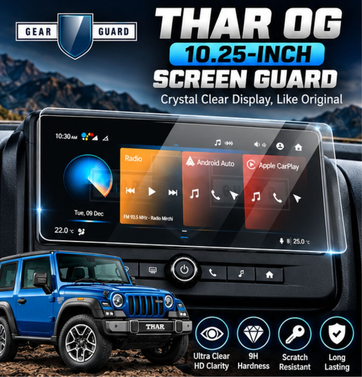 Mahindra Thar OG Touch Screen Guard [2026] -M10C_THAR_OG