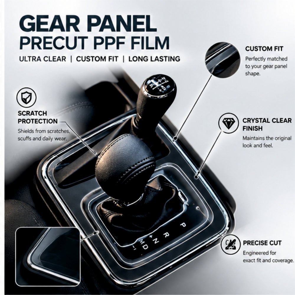 Mahindra Thar Roxx Interior Gear Precut PPF Film -[Automatic] -SP_THAR_ROXX_GEAR_PPF