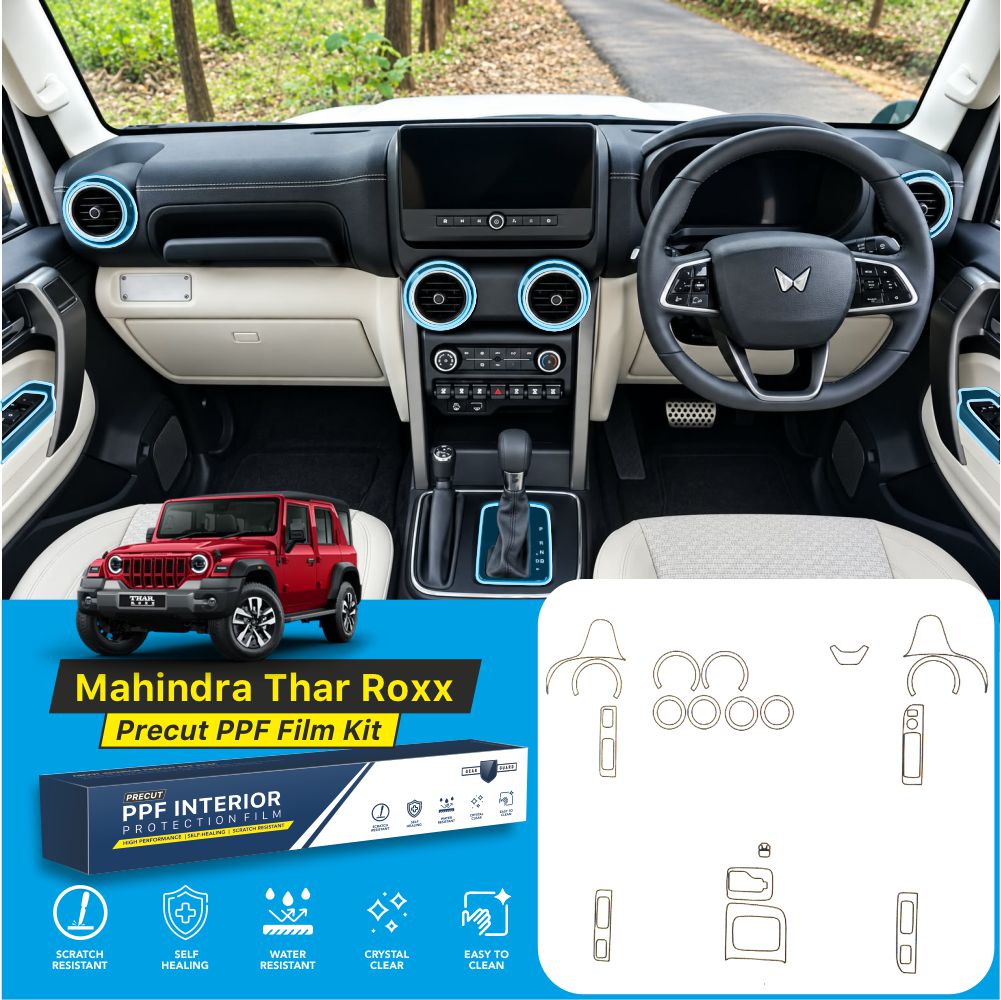 Mahindra Thar Roxx Interior Precut PPF Film Kit -SP_THAR_ROXX_PPF_KIT