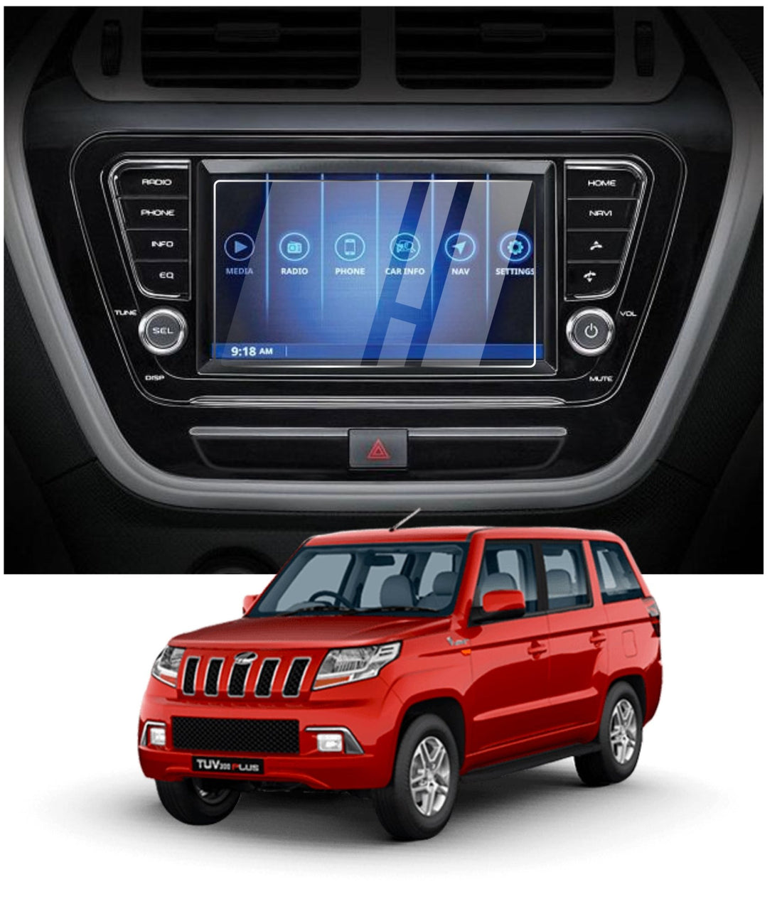 Mahindra TUV 300 Accessories Touch Screen Guard - TUV300