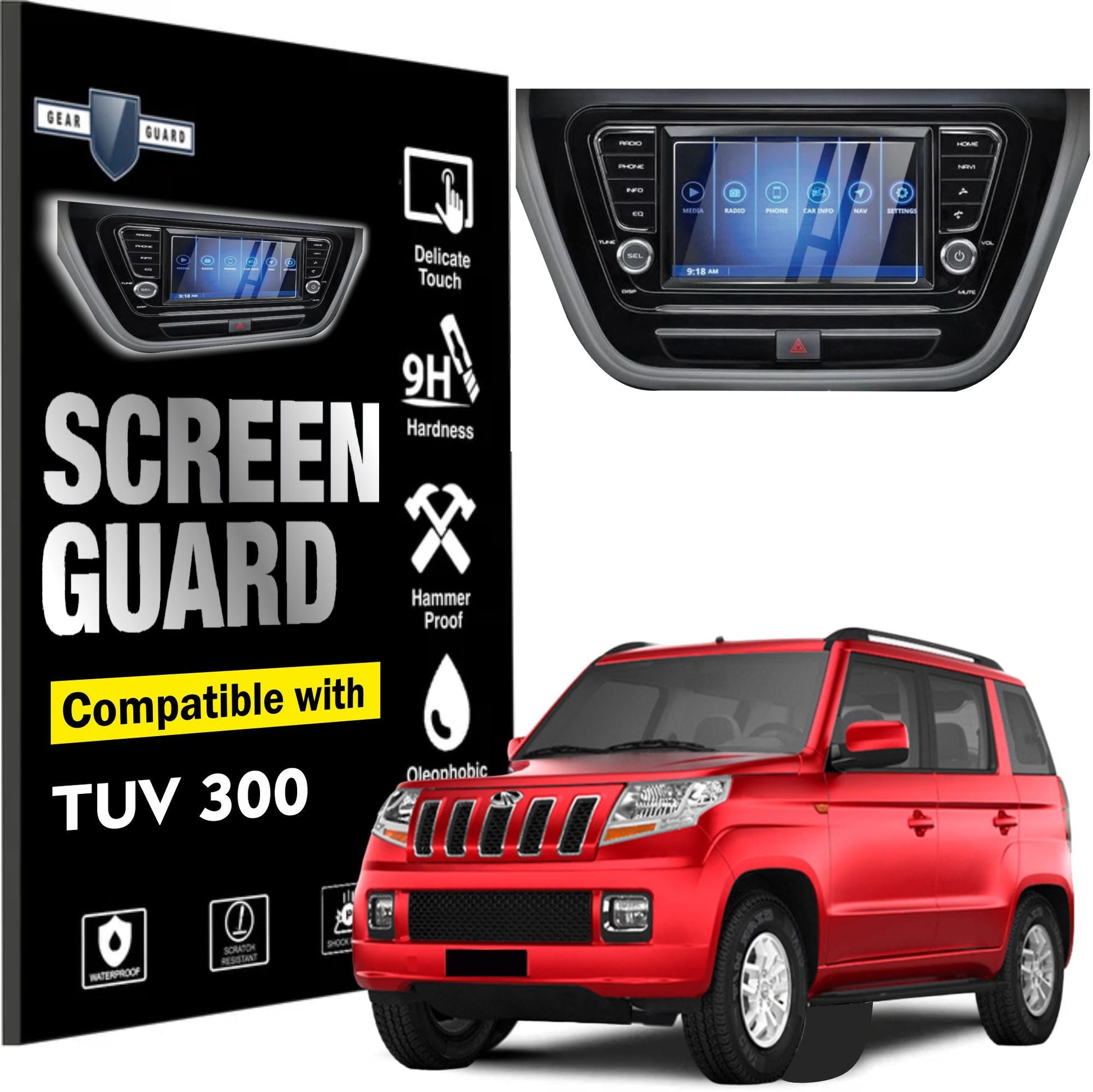 Mahindra TUV 300 Accessories Touch Screen Guard - TUV300