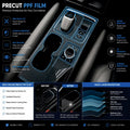 Mahindra XEV 9E Interior EPB Gear Panel Precut PPF Guard -SP_XEV_9E_EPB_GEAR_PPF