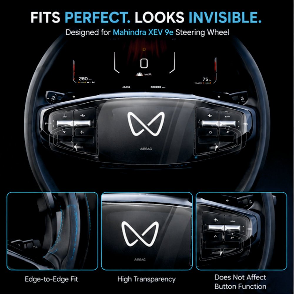 Mahindra XEV 9E Steering Interior Precut PPF Guard -SP_XEV_9E_PRECUT_PPF