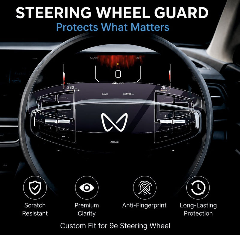 Mahindra XEV 9E Steering Interior Precut PPF Guard -SP_XEV_9E_PRECUT_PPF
