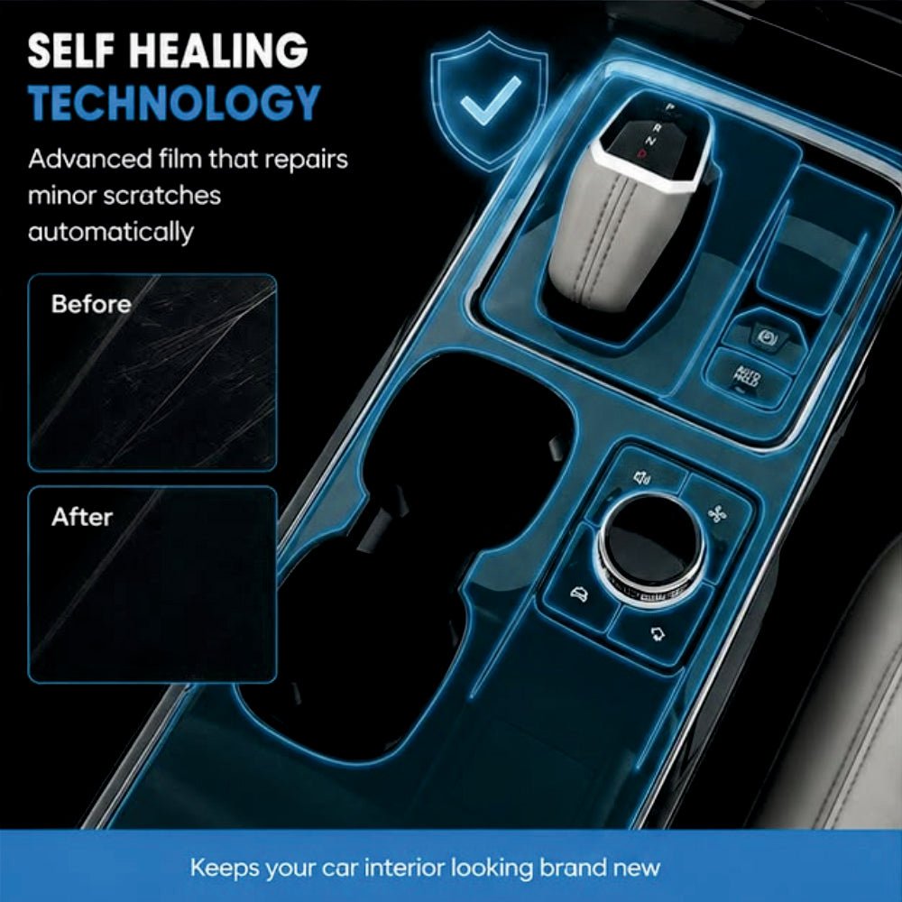 Mahindra XEV 9S Interior EPB Gear Panel Precut PPF Guard -SP_XEV_9S_EPB_GEAR_PPF