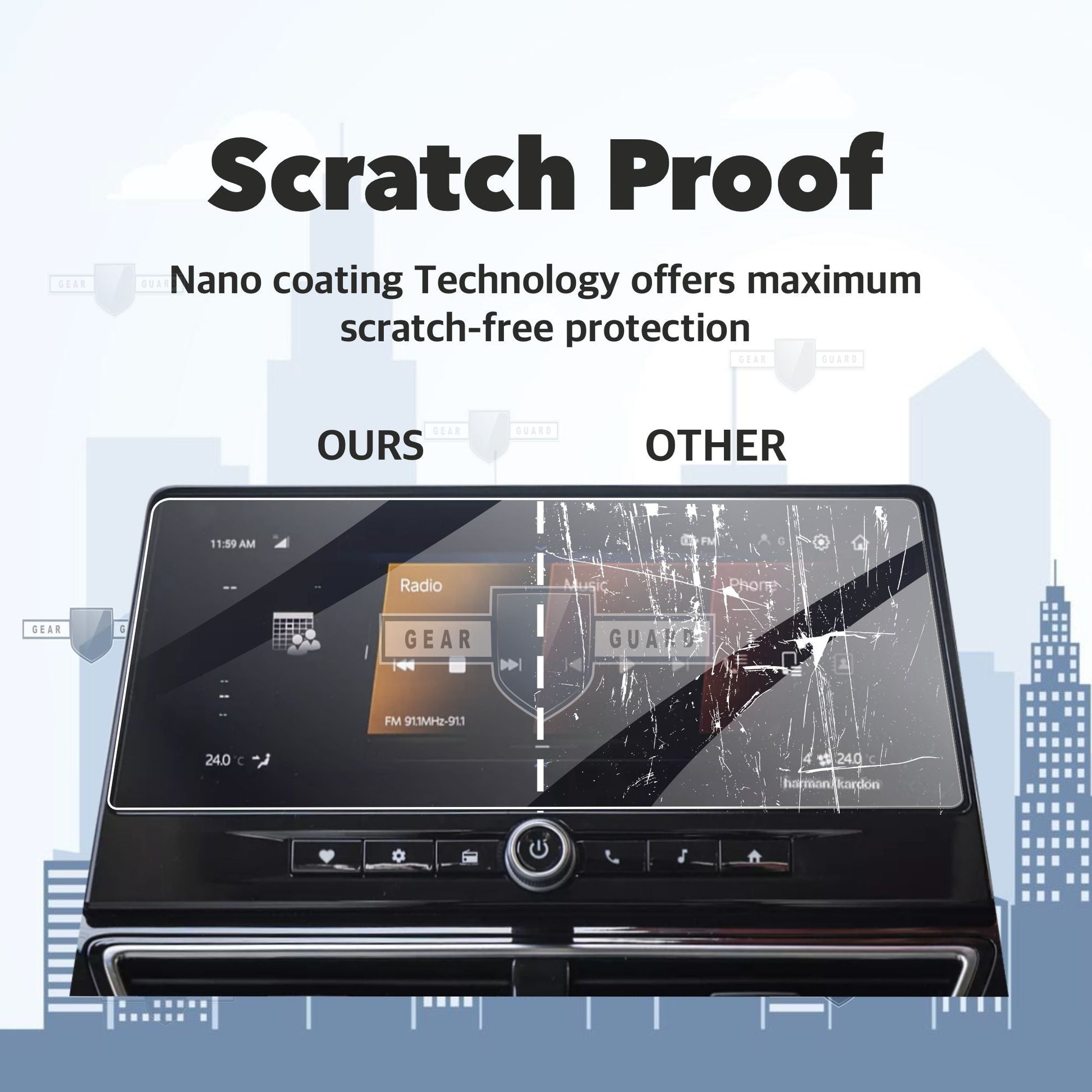 Mahindra XUV 3XO Infotainment System and Instrument Cluster | MID Screen Guard [2024 - 2025] - M10C_3XO_COMBO