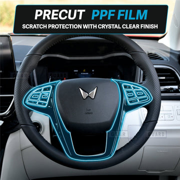 Mahindra XUV 3XO Interior Steering Wheel Precut PPF Film -SP_3XO_STR_PPF