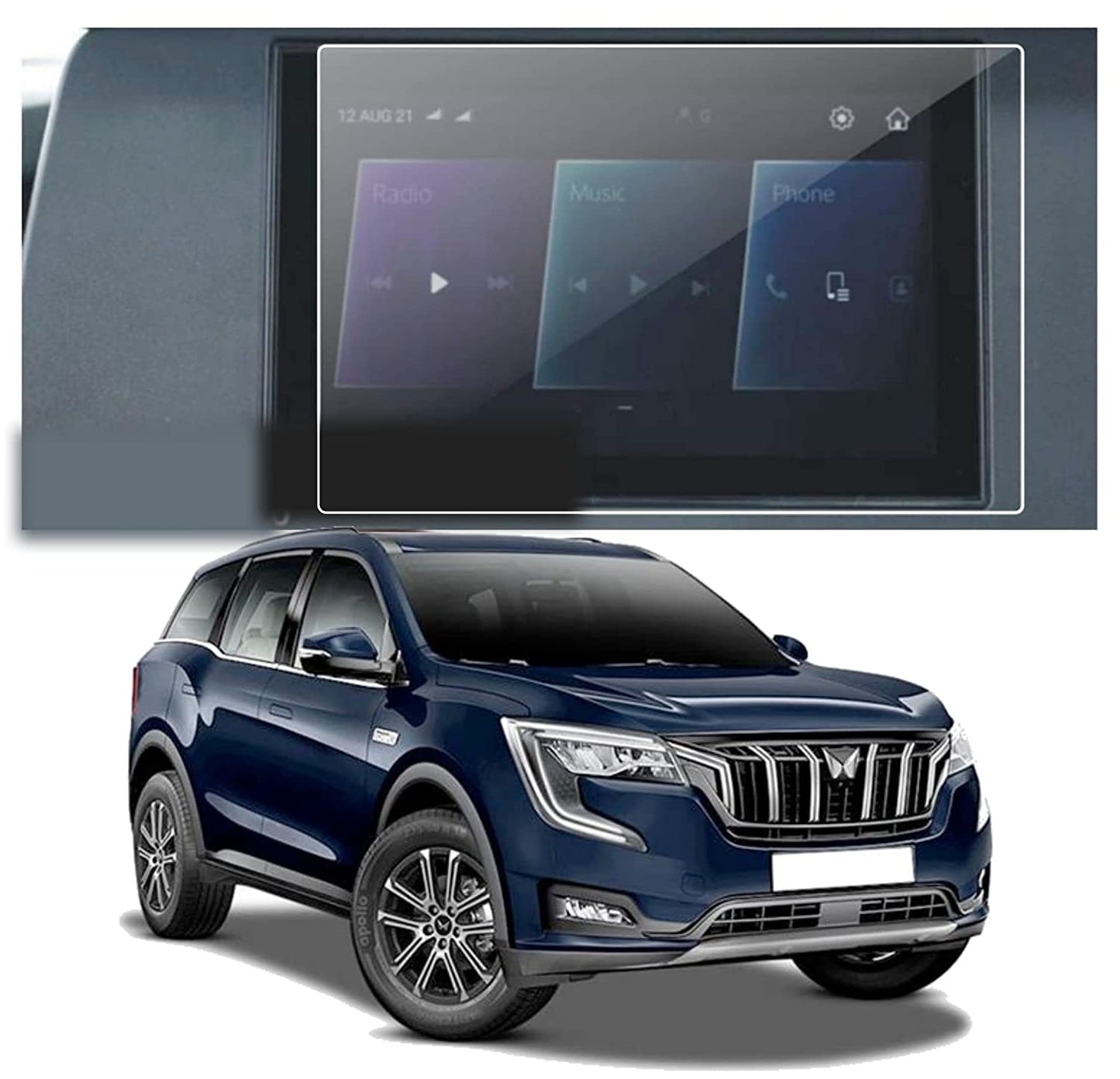 Mahindra XUV 700 8"inch Accessories Touch Screen Guard -SG_XUV_8"_C