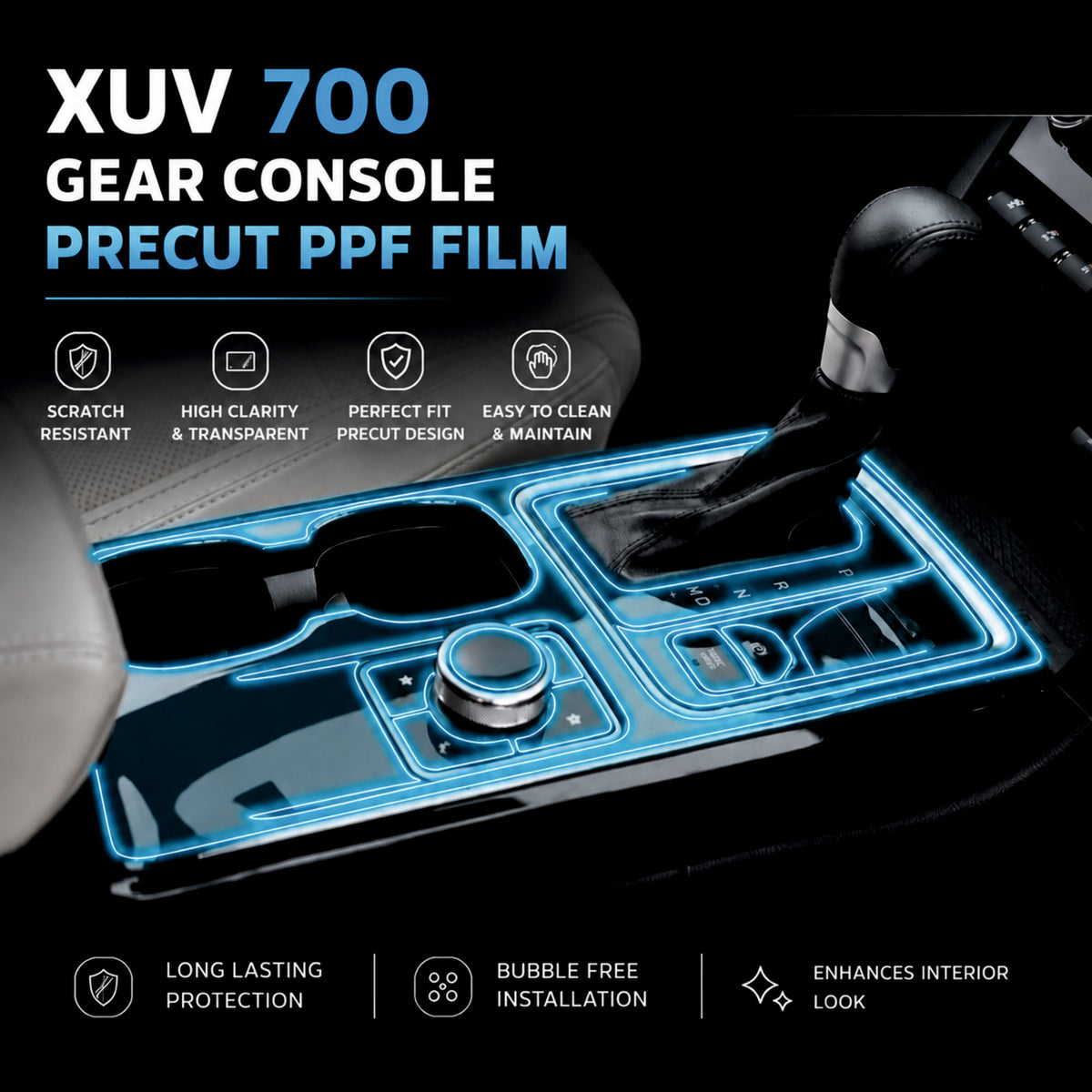 Mahindra XUV 700 Full Interior Precut PPF FILM KIT -SP_XUV_700_FULL_KIT_PPF