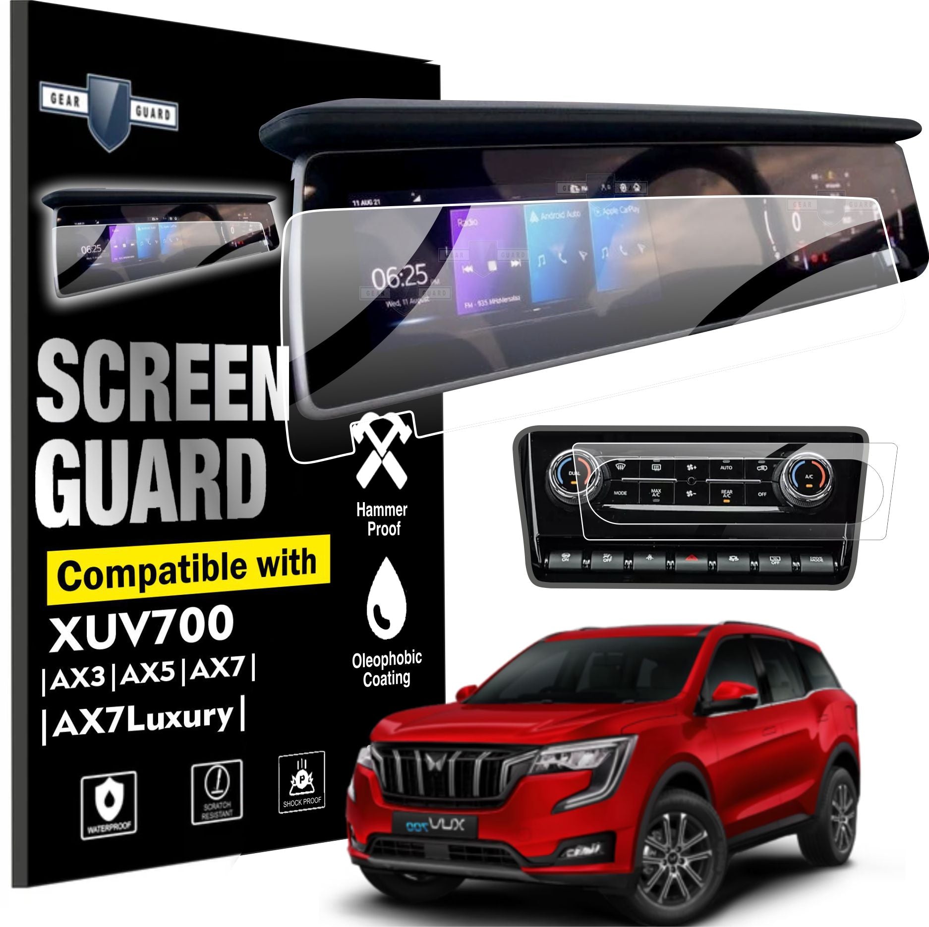 Mahindra XUV 700 Full Touch Screen Infotainment System with AC Vent Gu ...