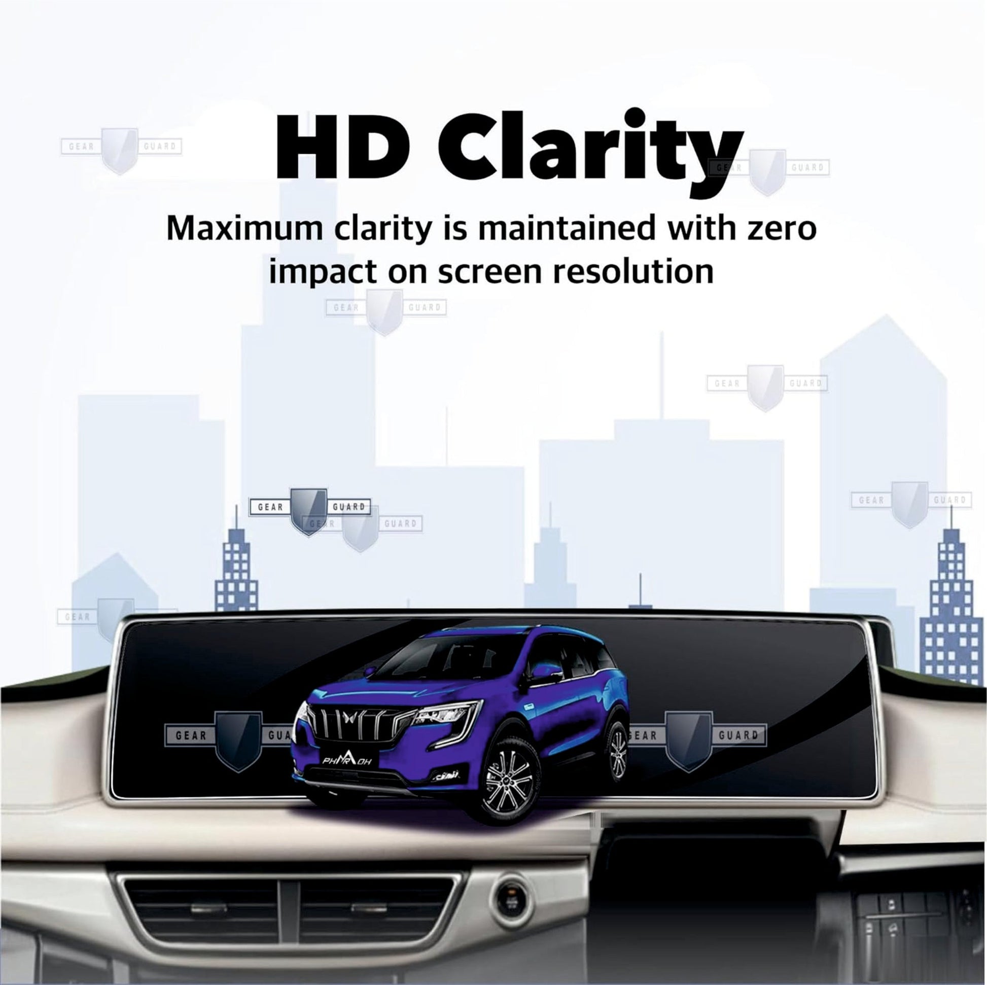 Mahindra XUV 700 Full Touch Screen Infotainment System with AC Vent Guard - Clear [2021 - 2025] - CFC_XUV700_AC