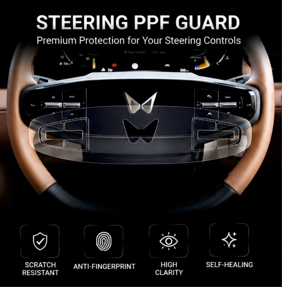 Mahindra XUV 7XO Steering Wheel Precut PPF Guard -7XO_STEERING_PPF