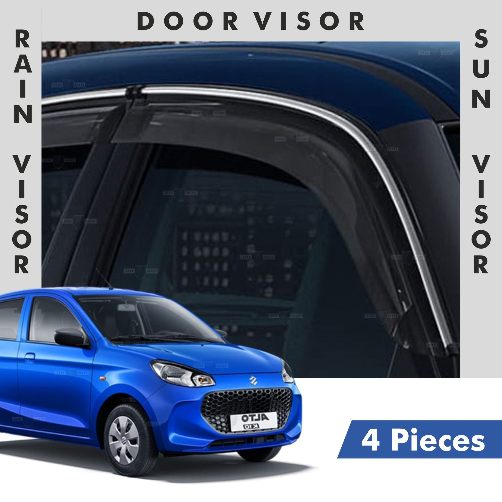 Maruti Suzuki Alto K10 Door Visor | Rain Visor | Sun Visor [2022 - 2025] - DV_ALTOK10_22_25_CHL
