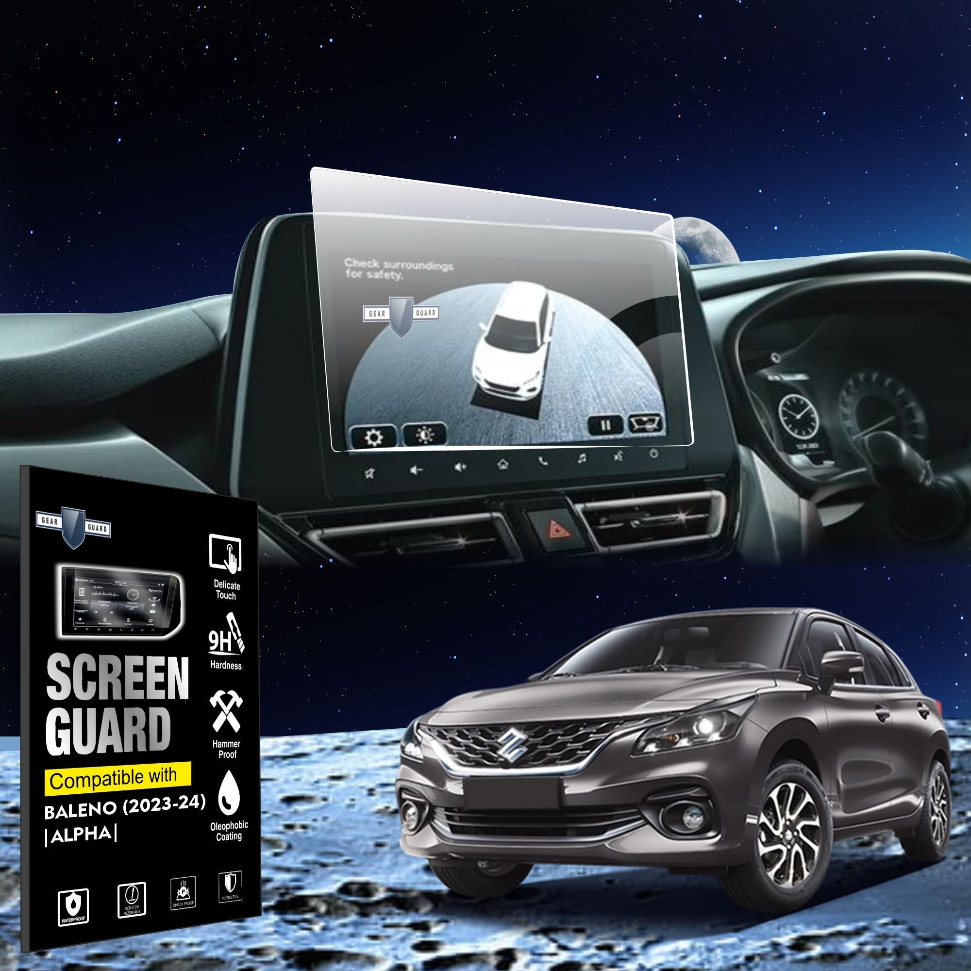 Maruti Suzuki Baleno Facelift Touch Screen Guard [2024 - 2025] - S9C_BALENO