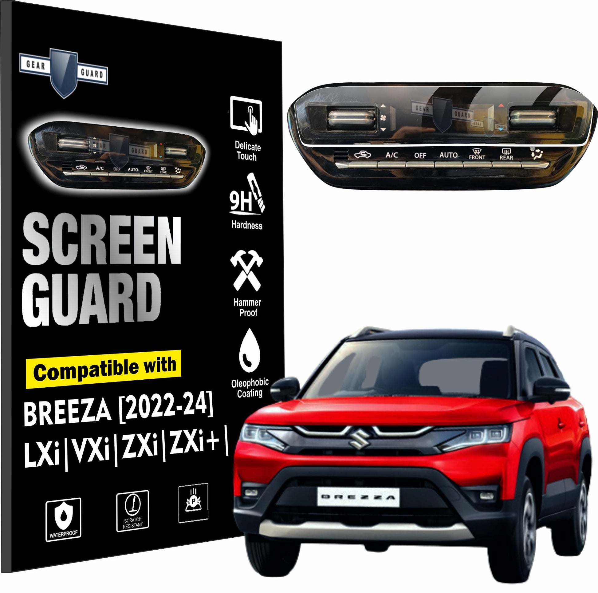 Maruti Suzuki Brezza AC Panel Screen Guard [2022 - 2024] - S4C_BREZZA_AC