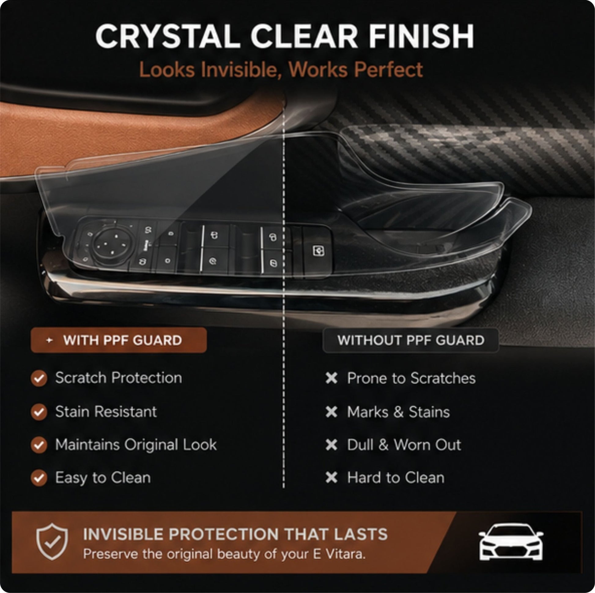 Maruti Suzuki e Vitara Interior Door PPF Guard -EVITARA_DOOR_PPF