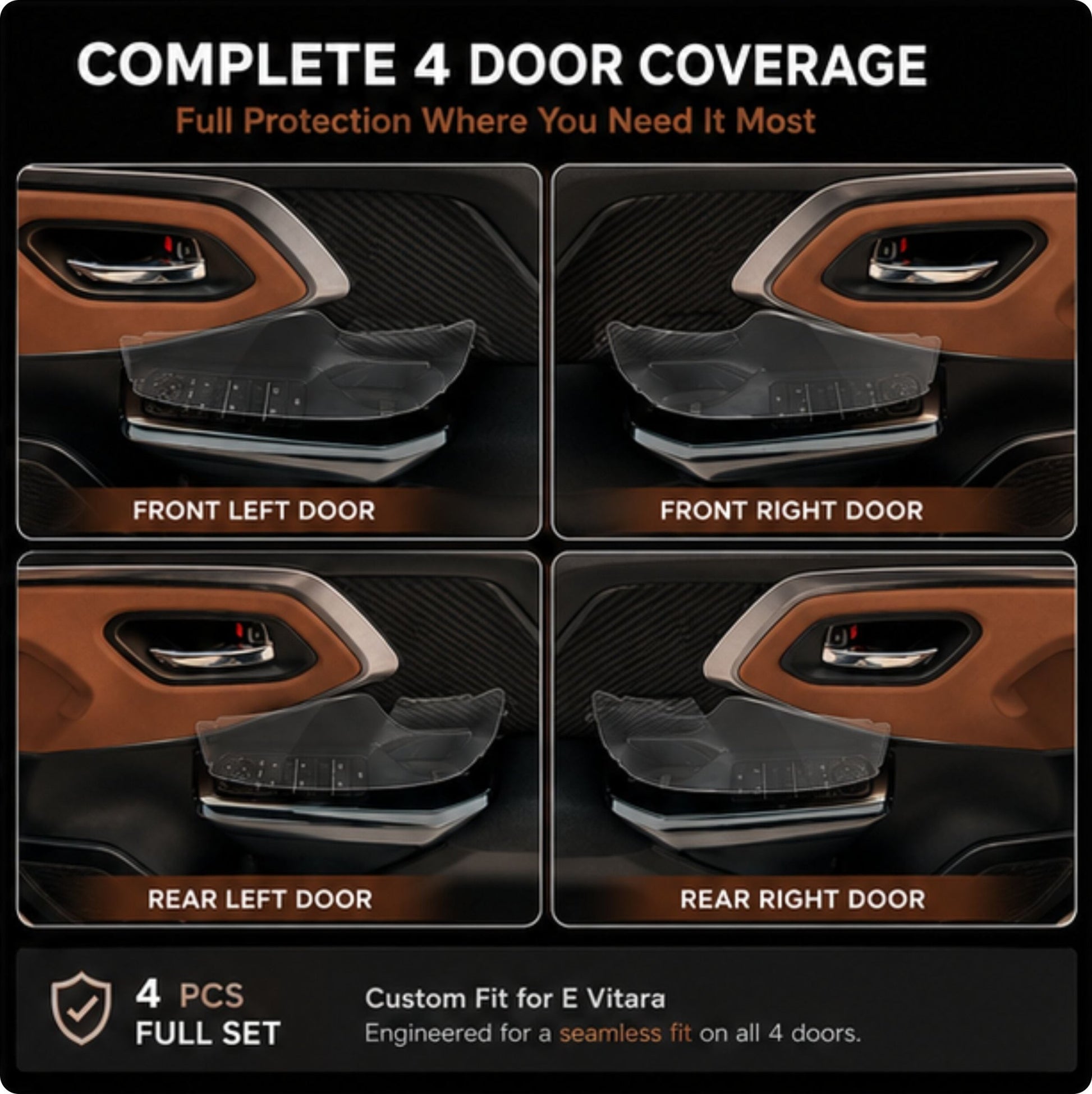 Maruti Suzuki e Vitara Interior Door PPF Guard -EVITARA_DOOR_PPF