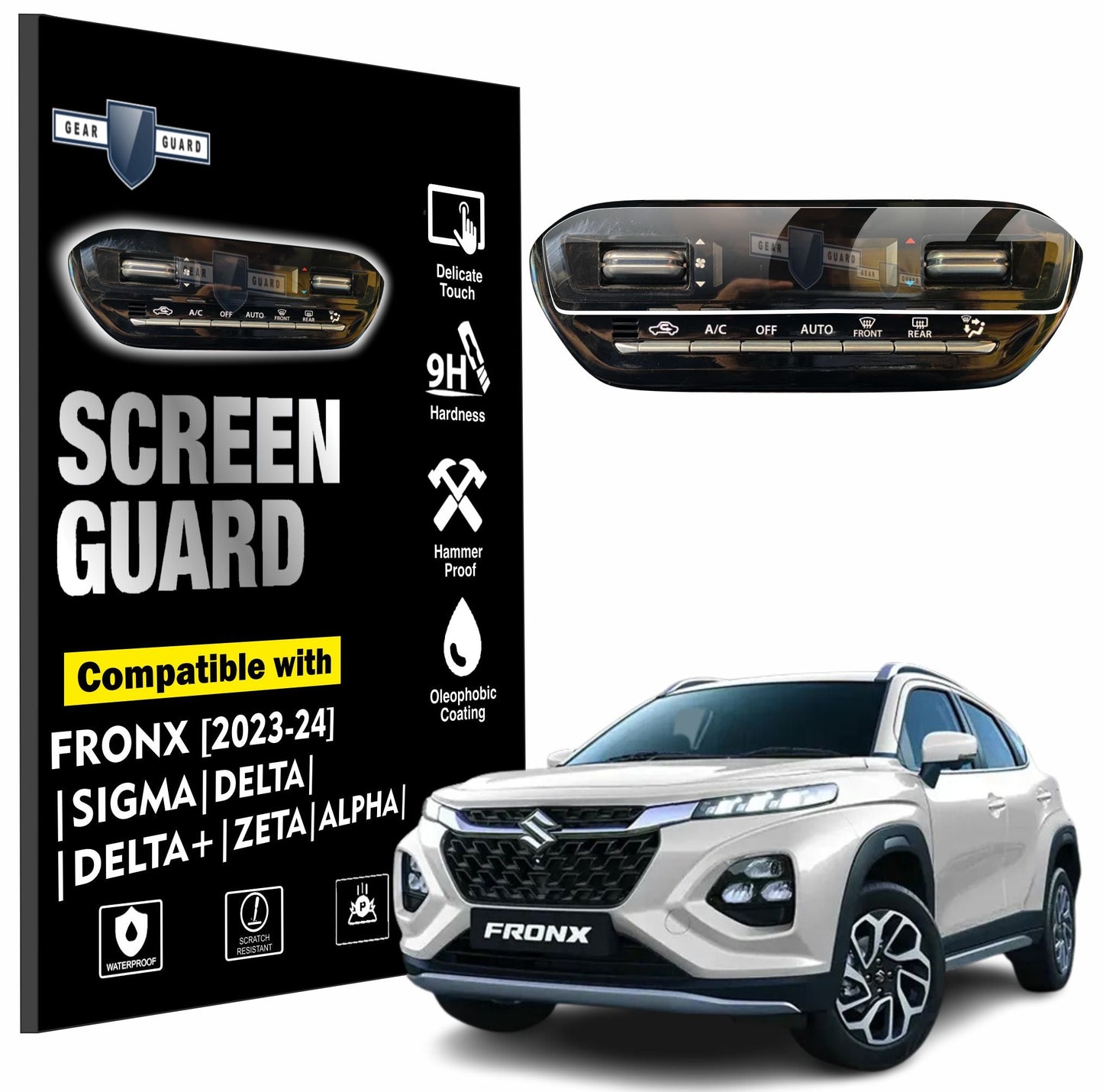 Maruti Suzuki Fronx AC Panel Screen Guard [2023 - 2024] - S4C_FRONX_AC