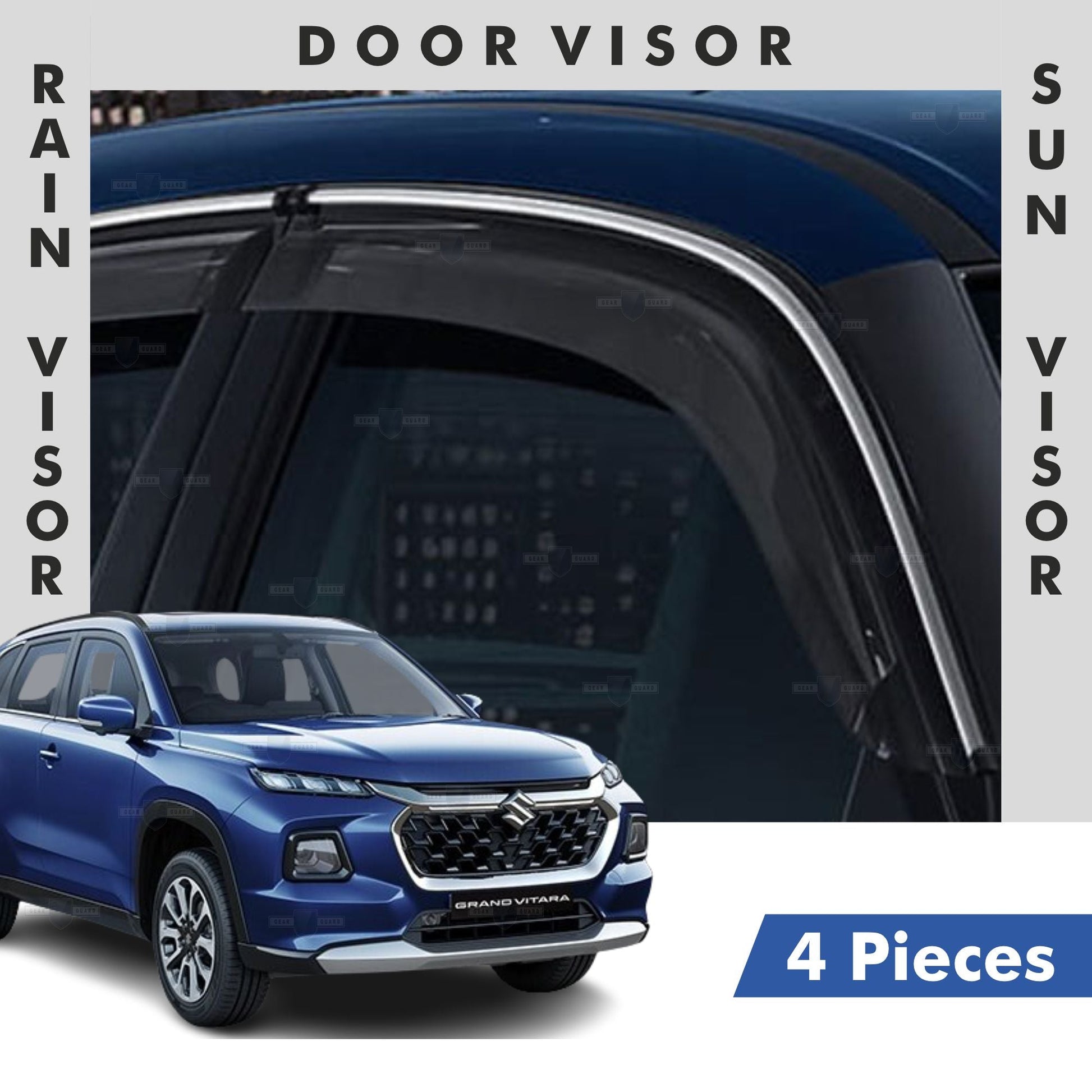 Maruti Suzuki Grand Vitara Door Visor | Rain Visor | Sun Visor [2022 - 2025] - DV_GRAND_VITARA_CHL