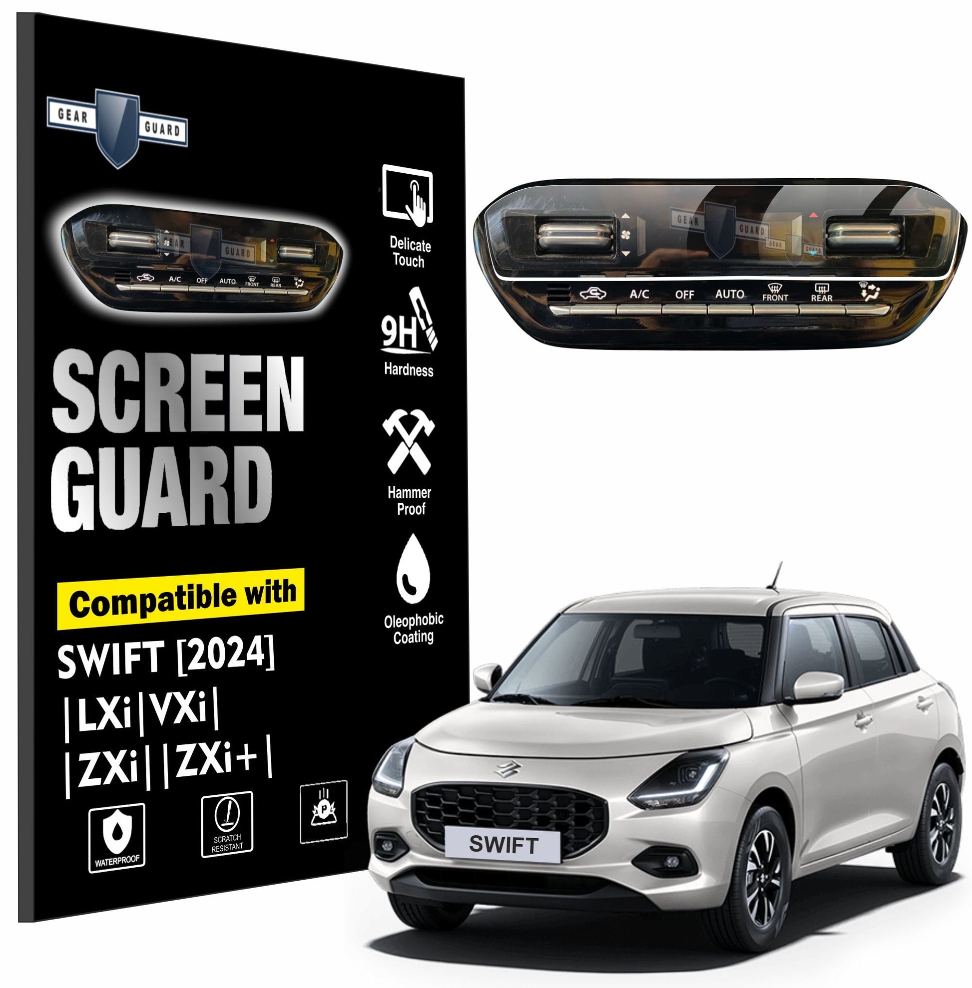 Maruti Suzuki Swift AC Panel Screen Guard [2024] - S4C_SWIFT_AC