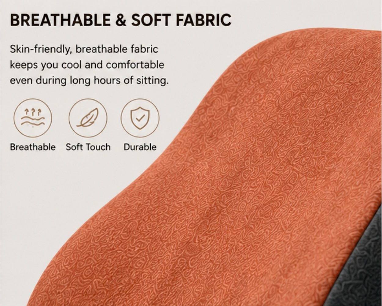 Memory Foam Lower Back Support Cushion for Car Seat - BK_SUPPORT_D_GREY