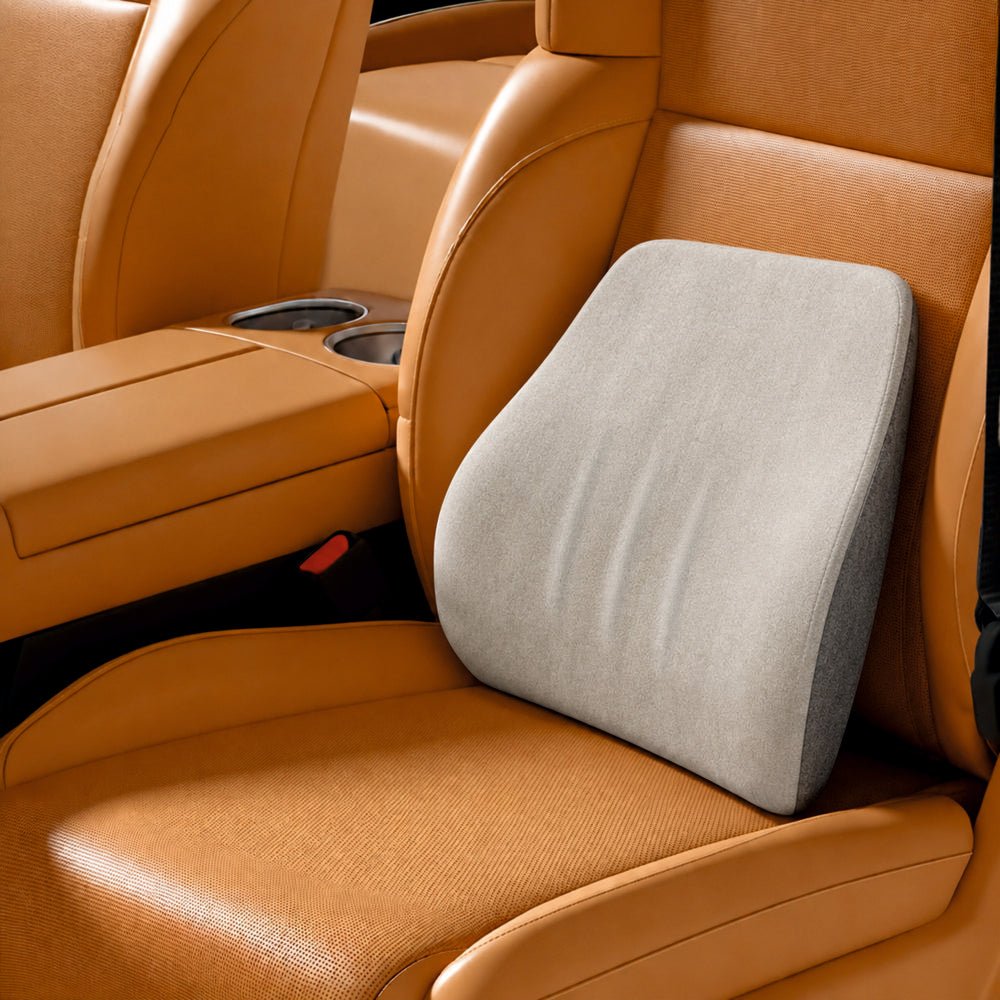 Memory Foam Lower Back Support Cushion for Car Seat - BK_SUPPORT_L_GREY