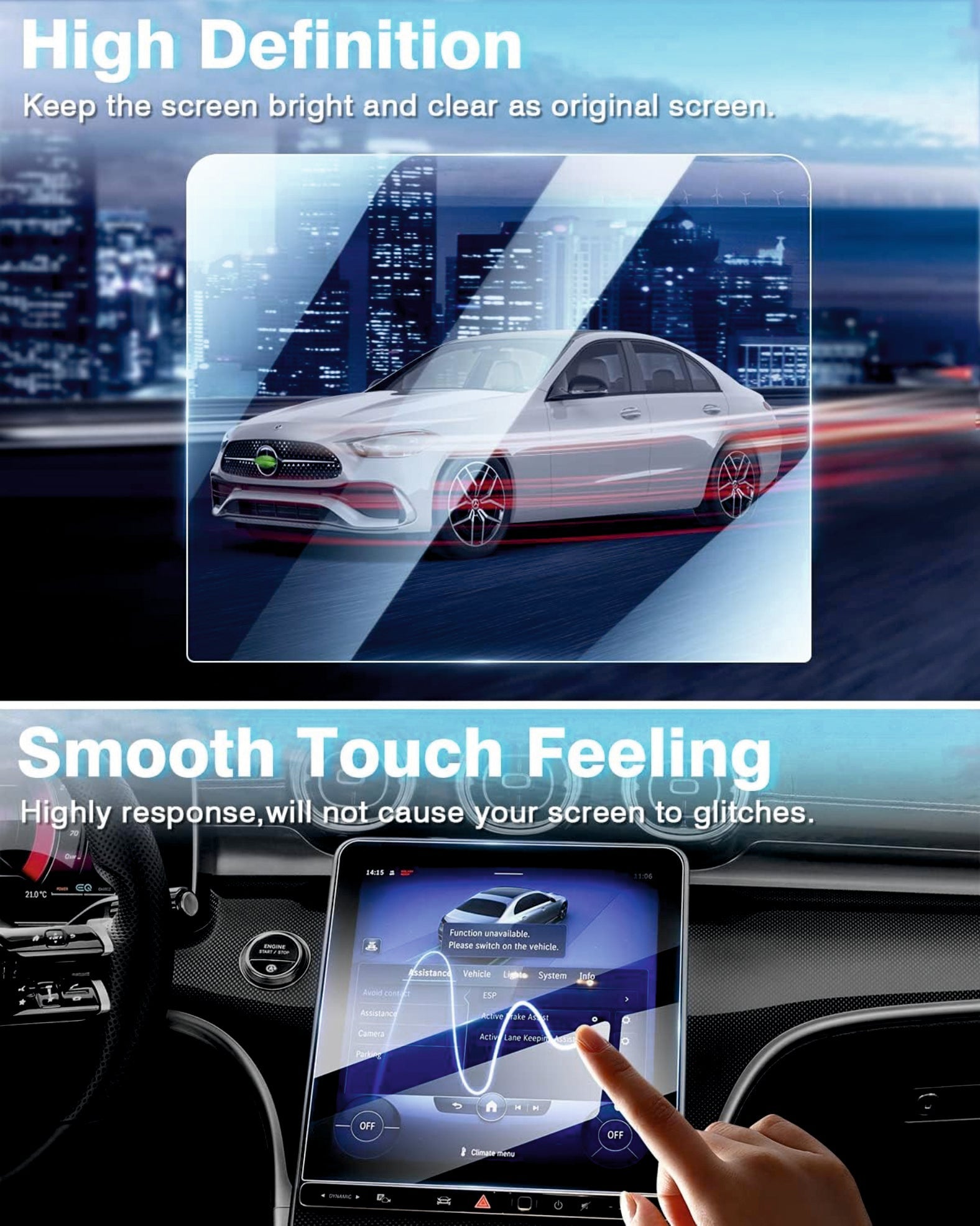 Mercedes Bens C Class C300 11.9"inch Touch Screen Infotainment System Protector [2024 - 2025] - C11-9L_MERCEDES_INFO