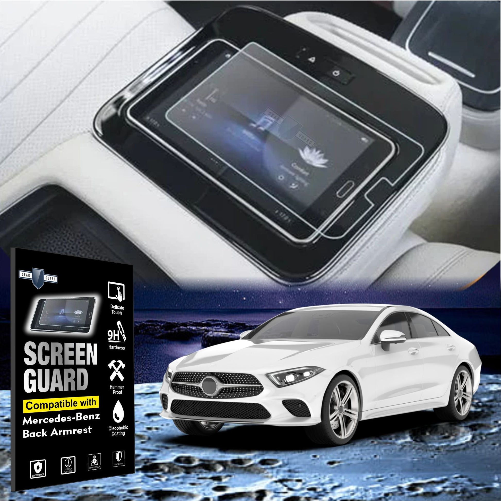 Mercedes - Benz Back Armrest Tablet System Screen Guard [Compatible with GLS & E - Class] - MB_TAB_INF