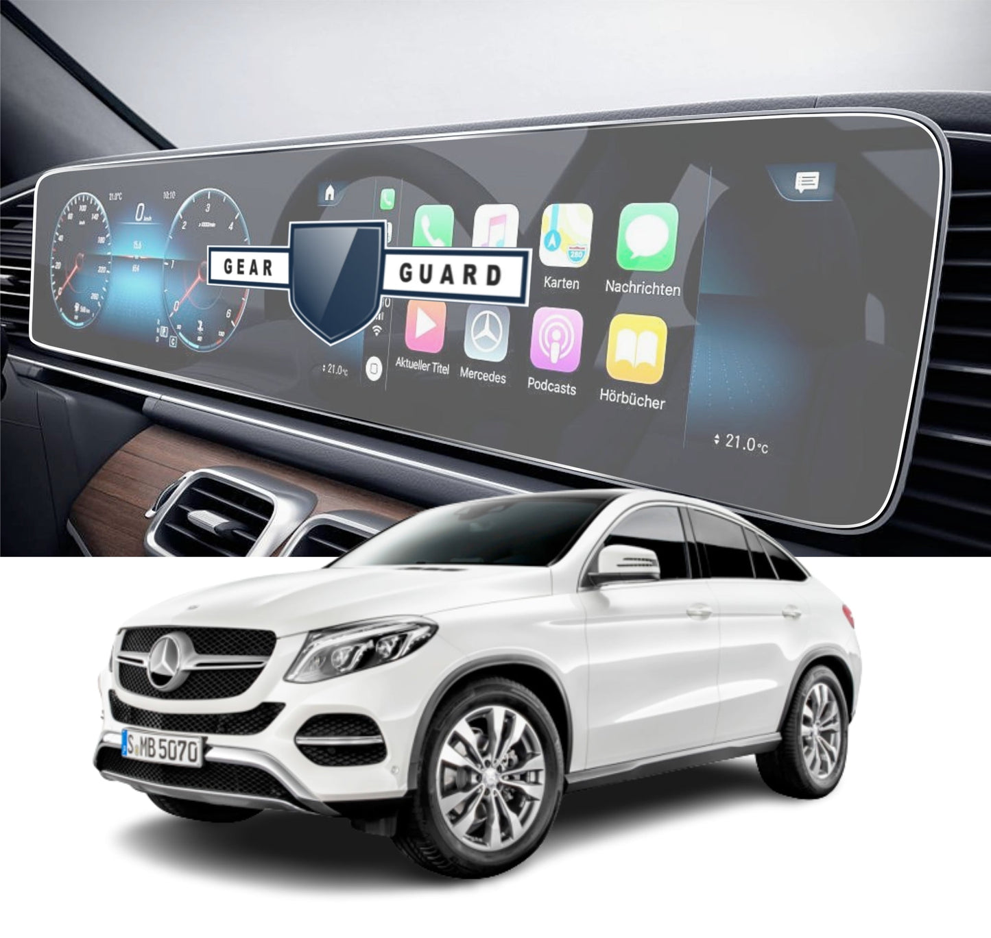 Mercedes-Benz GLE Accessories Touch Screen Guard -BENZ_GLE_MATTE