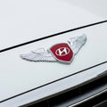 METAL WINGS Hyundai 3D Logo Sticker - 14cm x 5cm - STICKER_HYD_WINGS_RED