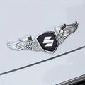 METAL WINGS Hyundai 3D Logo Sticker - 14cm x 5cm - HYD_WINGS_BLK_BB